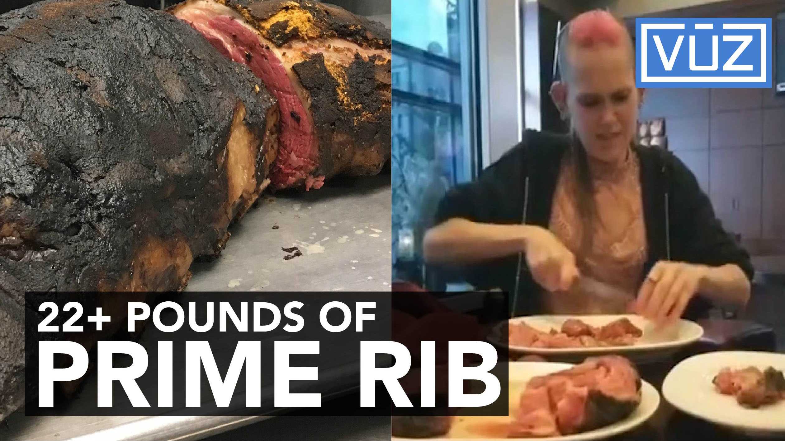 Woman eats 22 pounds of prime rib in one sitting