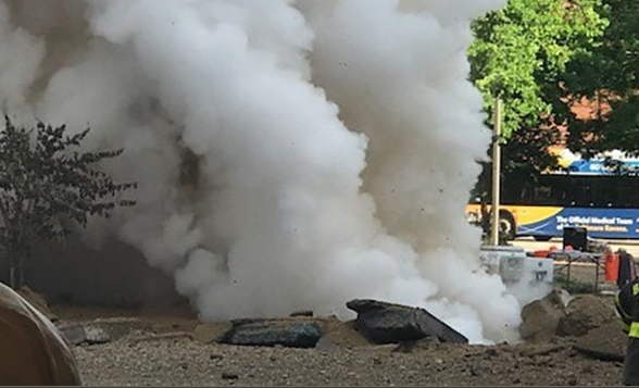 Crews secure steam pipe explosion site, investigate cause