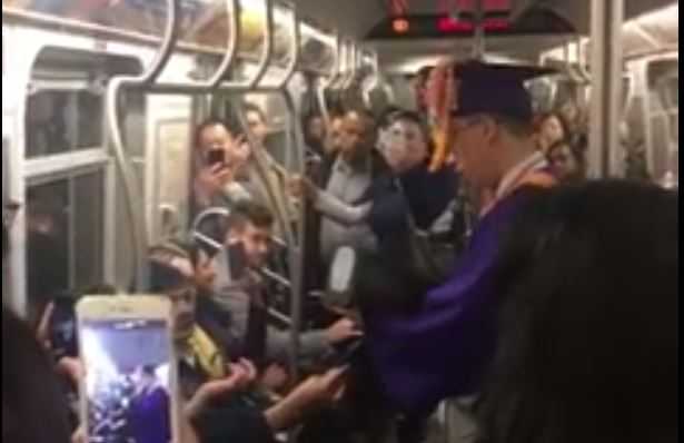 Stalled Subway Riders Give NY Student Impromptu Graduation Ceremony