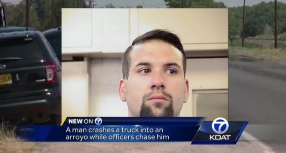 Suspect crashes car into arroyo during police chase