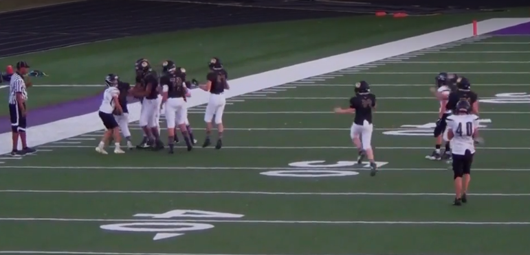 Teen with Down syndrome makes first football tackle