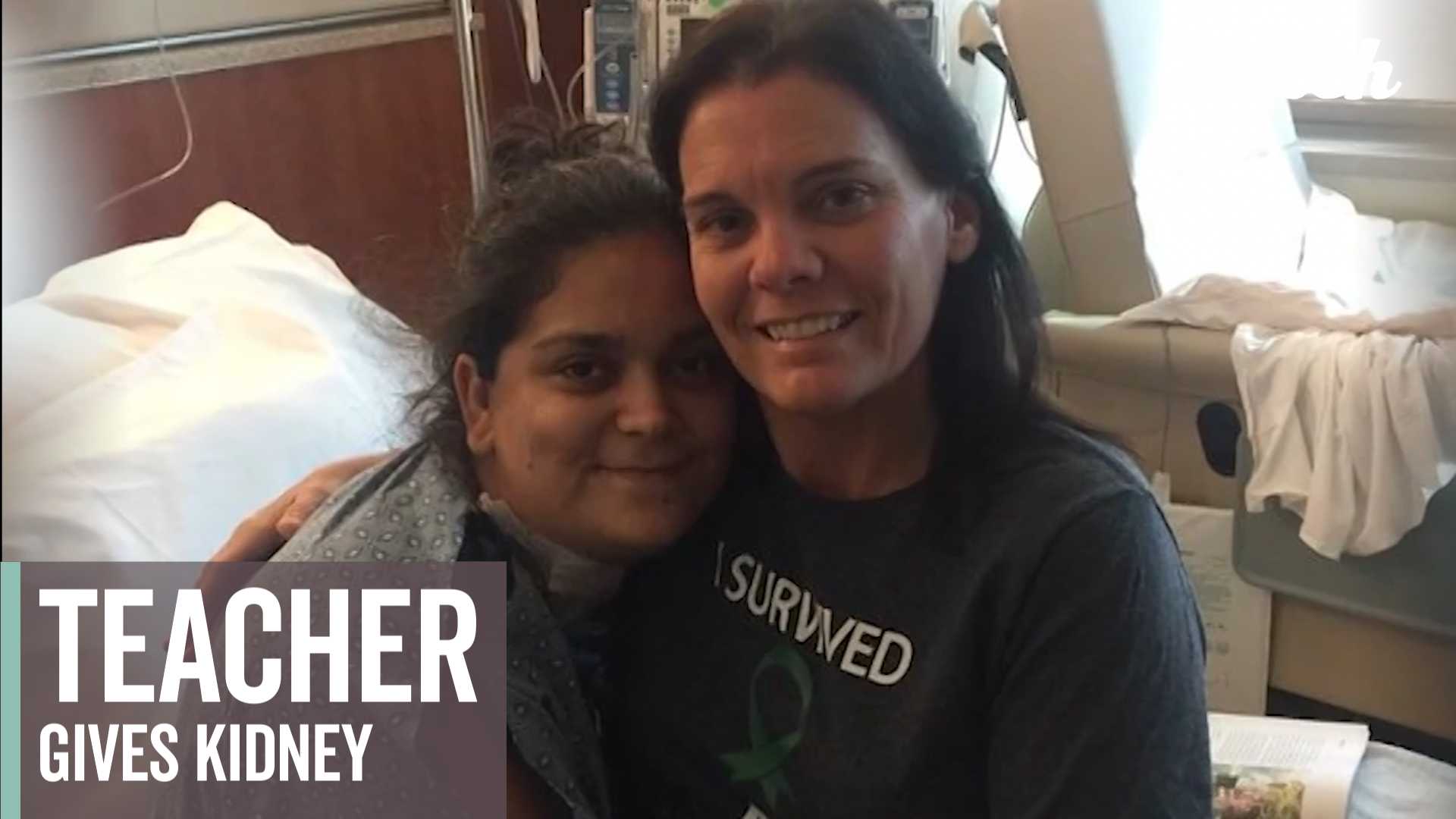 Elementary school teacher donates kidney to student’s mom.