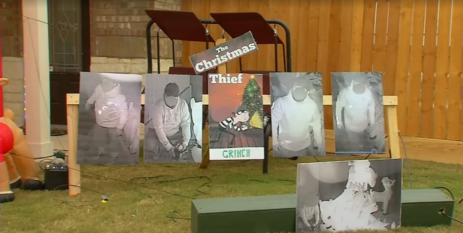 Man finds creative way to shame 'Grinch' who stole Christmas decorations