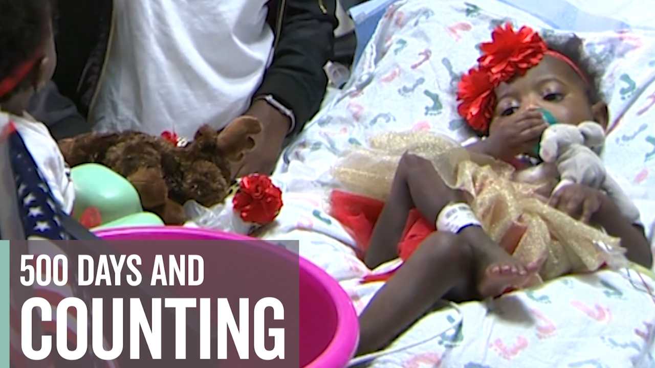 500 days and counting: Baby has spent most of her life in hospital