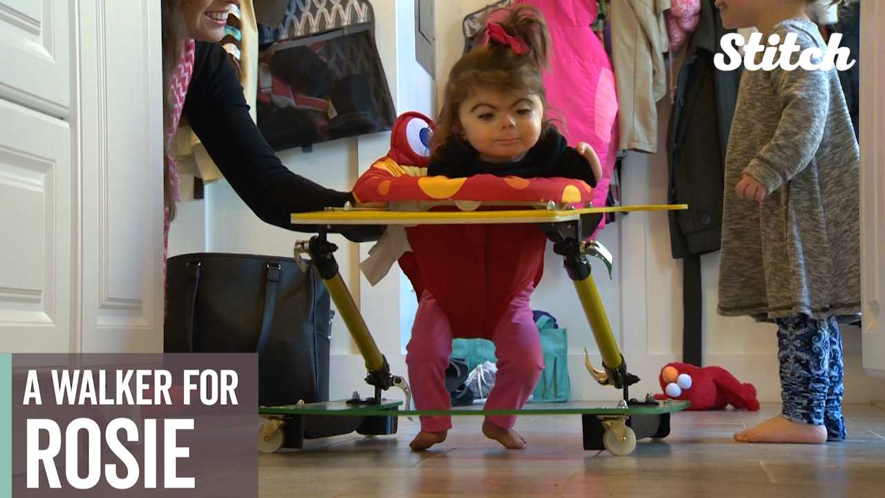 Students build special walker for toddler born with rare disease