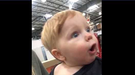 This baby's adorable reaction to Christmas decorations will make you smile