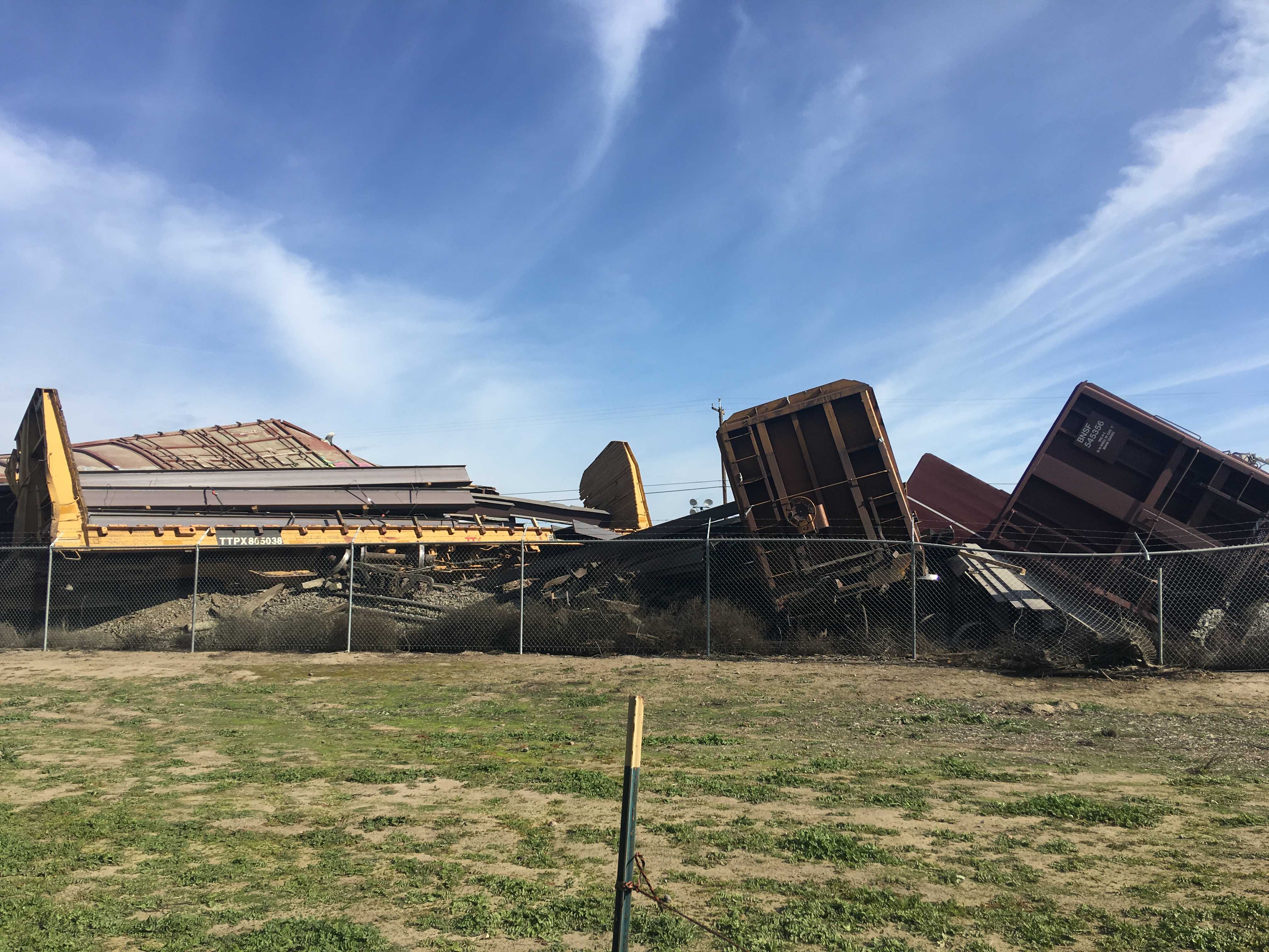 Freight train Derails in Hughson