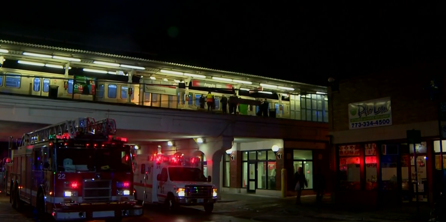 Surveillance video shows man setting commuter train on fire