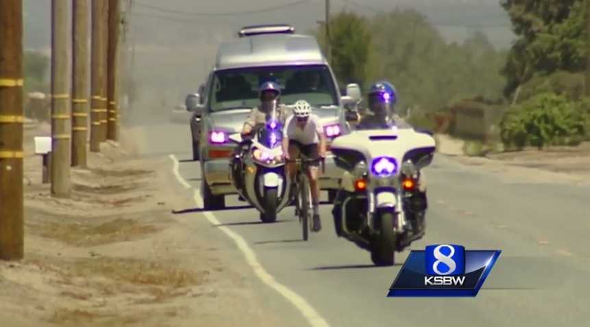 Teen cycles 1,000 miles to raise awareness for fallen officers