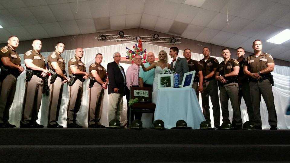 OHP troopers show support for fallen trooper's daughter at her wedding