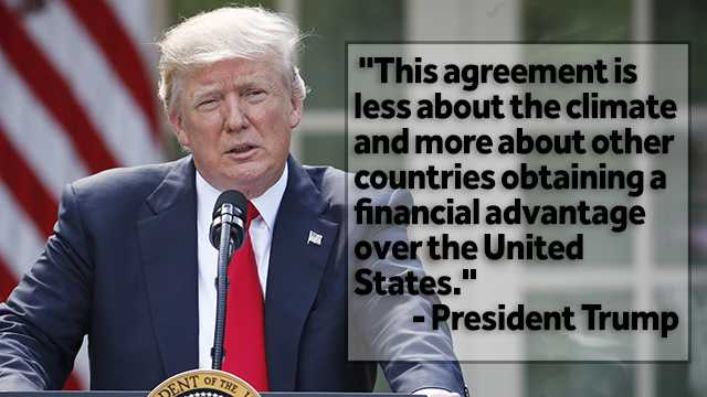 Trump announces withdrawal from Paris climate accord