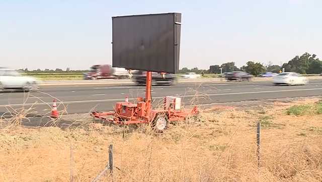 Road sign hacked to allege Trump has STD