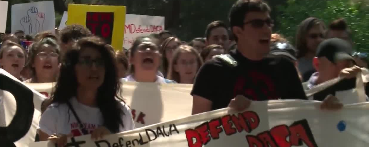 Hundreds of UNM students, faculty stage walkout in support of DACA