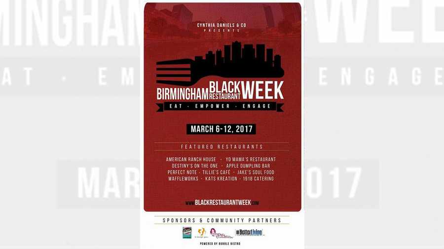 List of restaurants participating in Birmingham Black Restaurant Week 2017