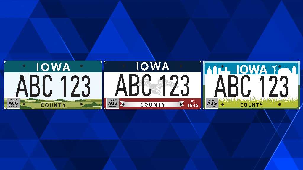 Iowa DOT unveils new license plate designs