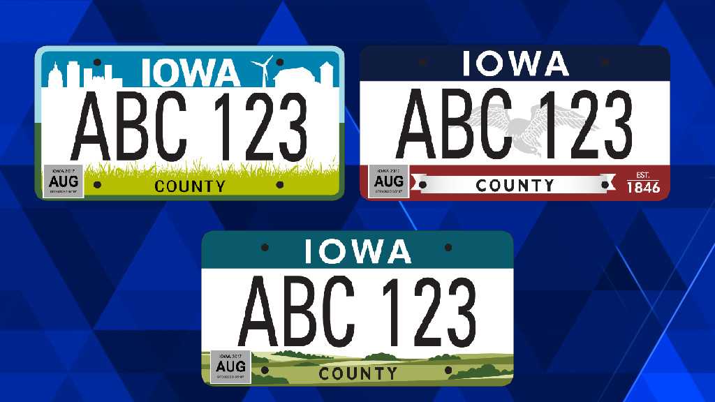 Iowa DOT unveils new license plate designs