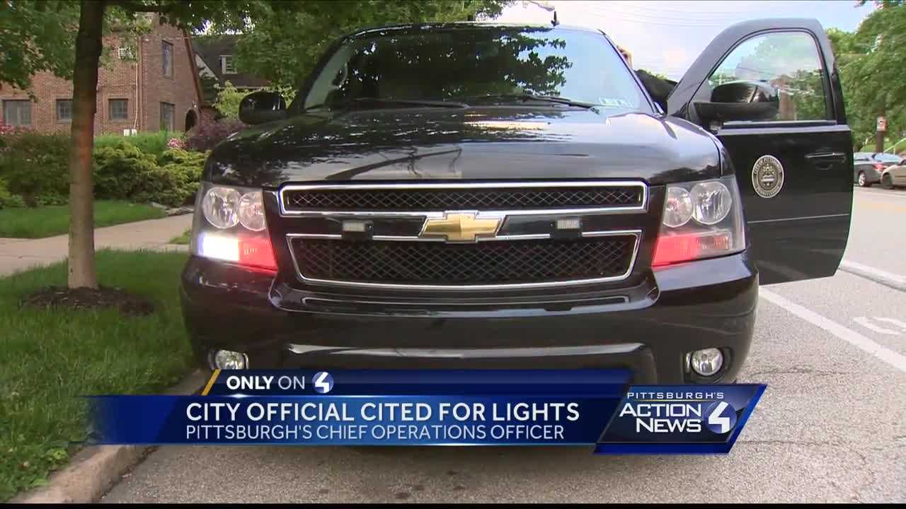 Pittsburgh's chief operations officer cited for red lights on car