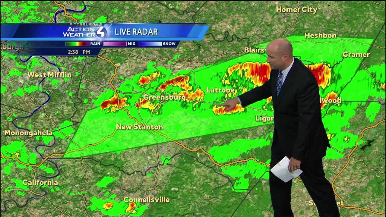 Flash flood warning for Westmoreland, Indiana counties; other areas under flash flood watch