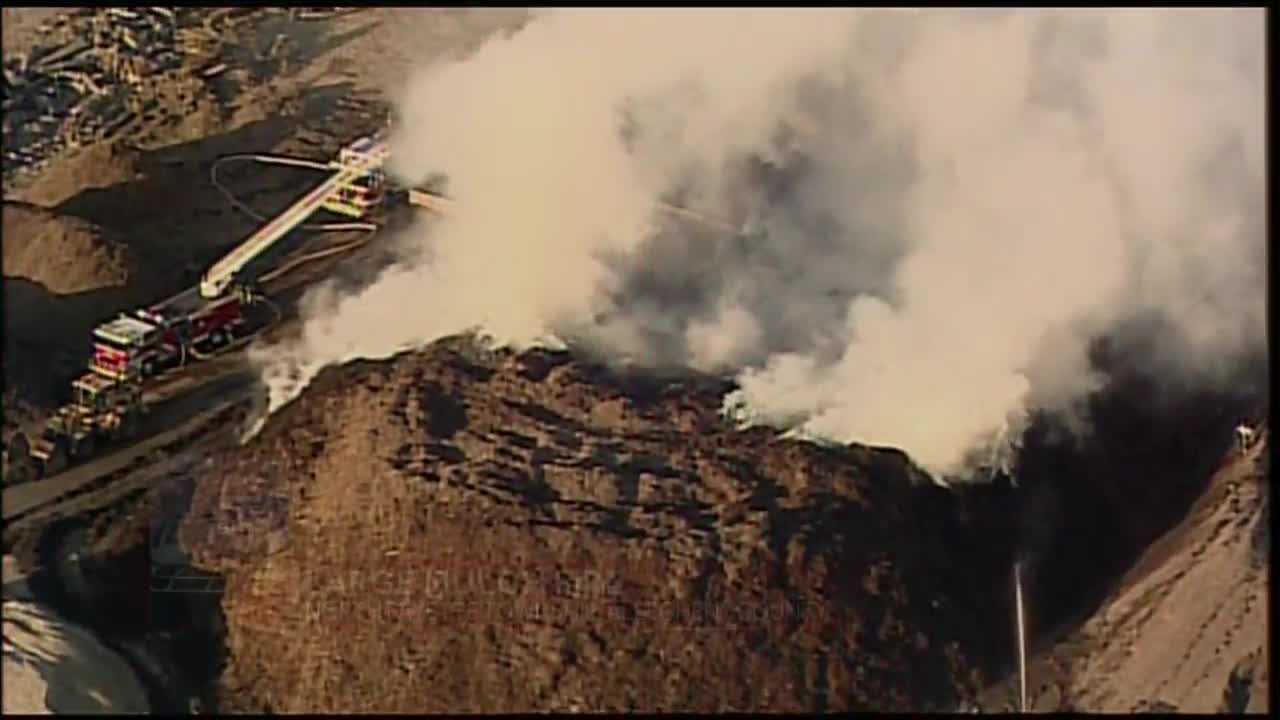 'It was a bright orange sky:' Large mulch fire burns for hours in North Fayette