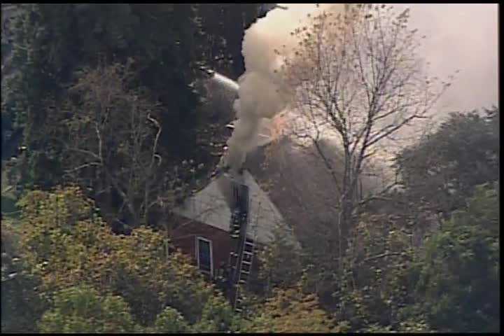 Firefighters battling smoky blaze on Route 130 in Penn Township