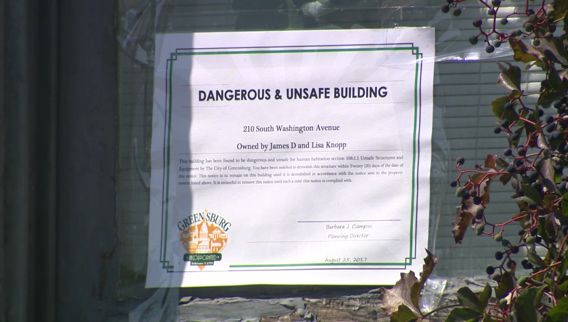 Nine houses to be demolished in Greensburg