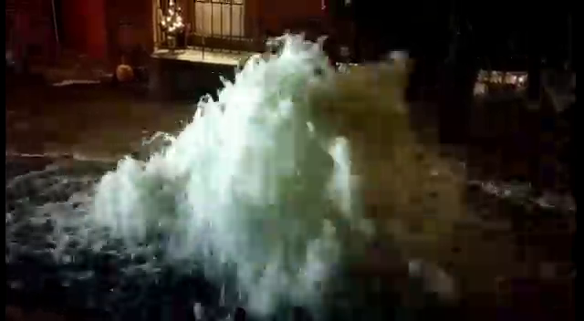 Water main break creates geyser, leading to icy conditions in Lawrenceville