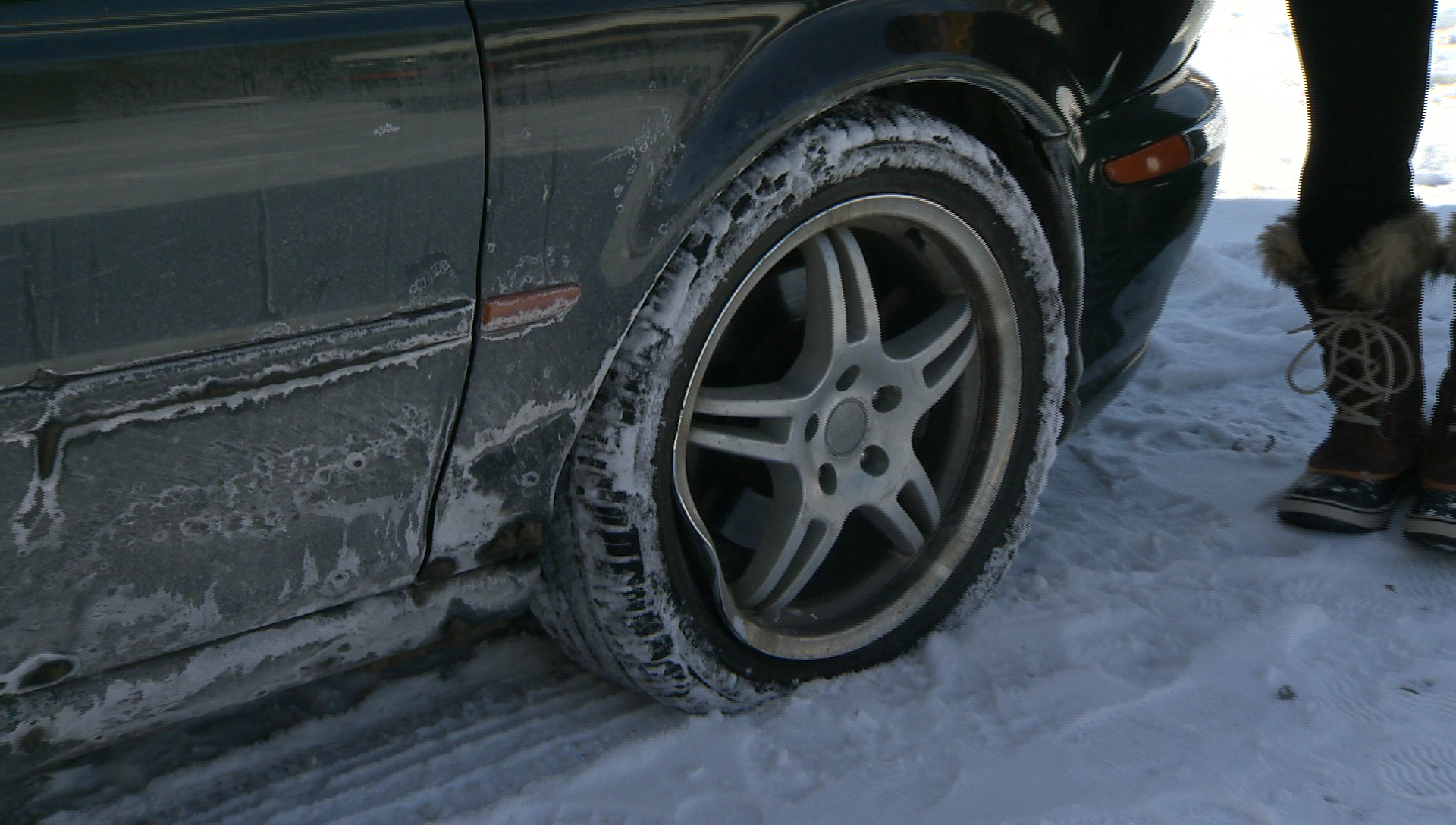 Cars damaged along Route 28