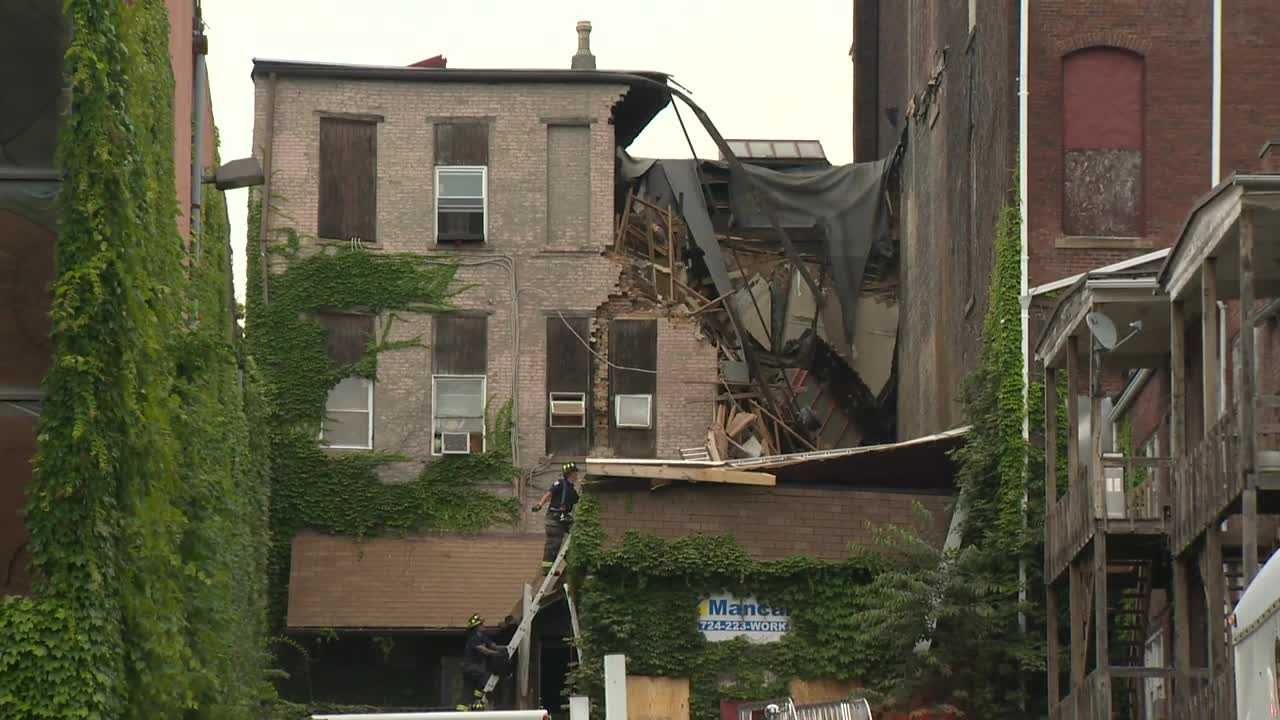 Woman trapped on third floor of partially collapsed building in downtown Washington, Pa.