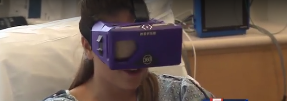 Hospital using VR goggles to help kids cope with stress