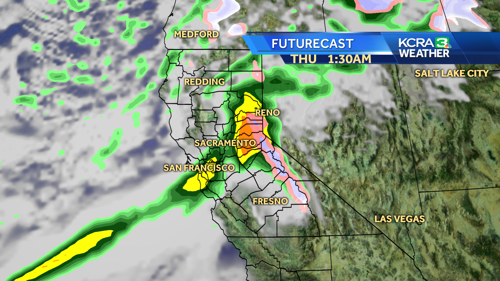 Rain and Snow Moving In