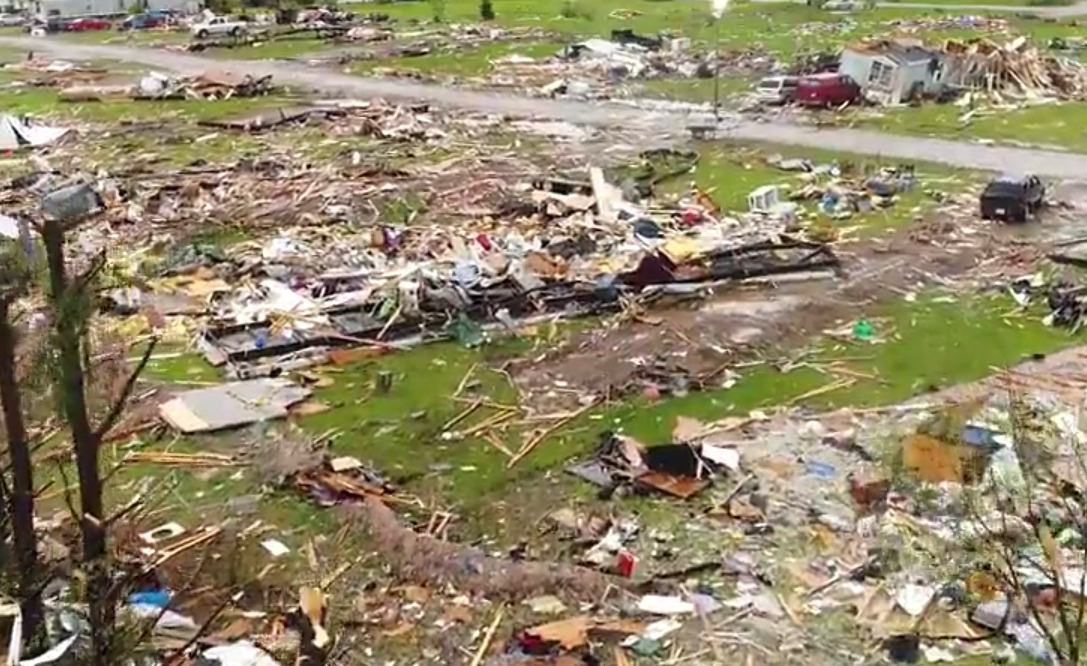 Drone footage shows scope of northwestern Wisconsin tornado damage