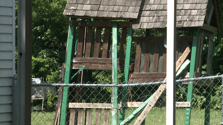 Man and woman caught using drugs, living in kids' playhouse, police say
