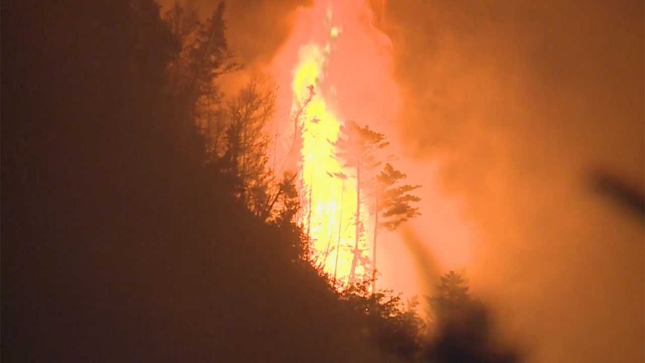 50-acre brush fire sparks in New Hampshire's White Mountains