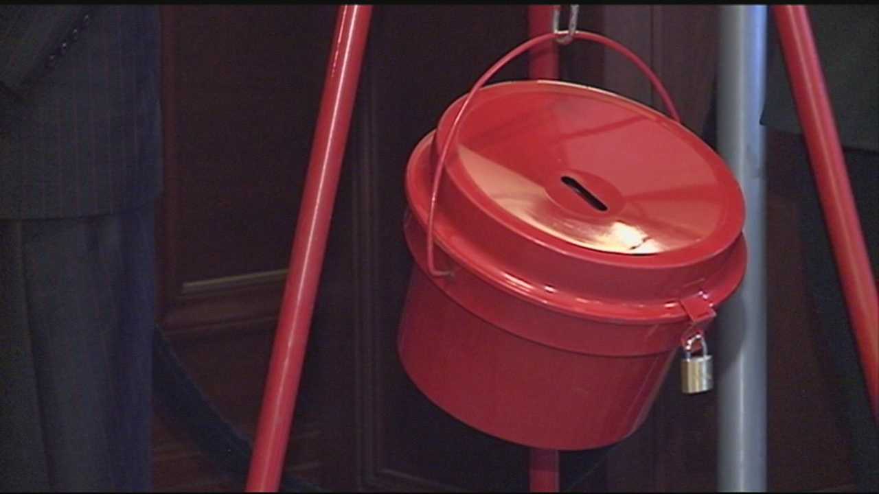 Anonymous Donor Drops $200000 Check into Salvation Army Kettle