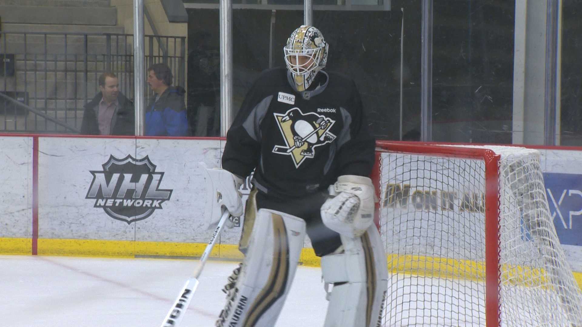 #Penguins goalie Matt Murray diagnosed with concussion after being hit with puck at practice