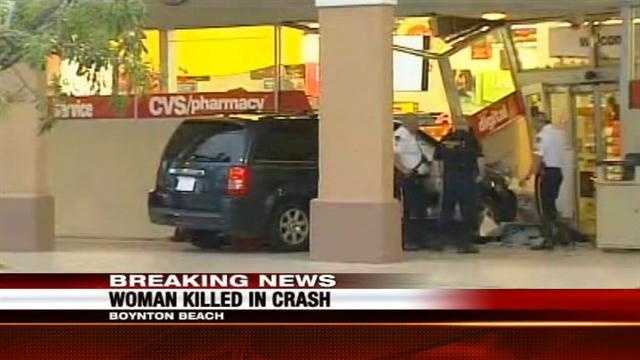 minivan crashes into cvs woman killed