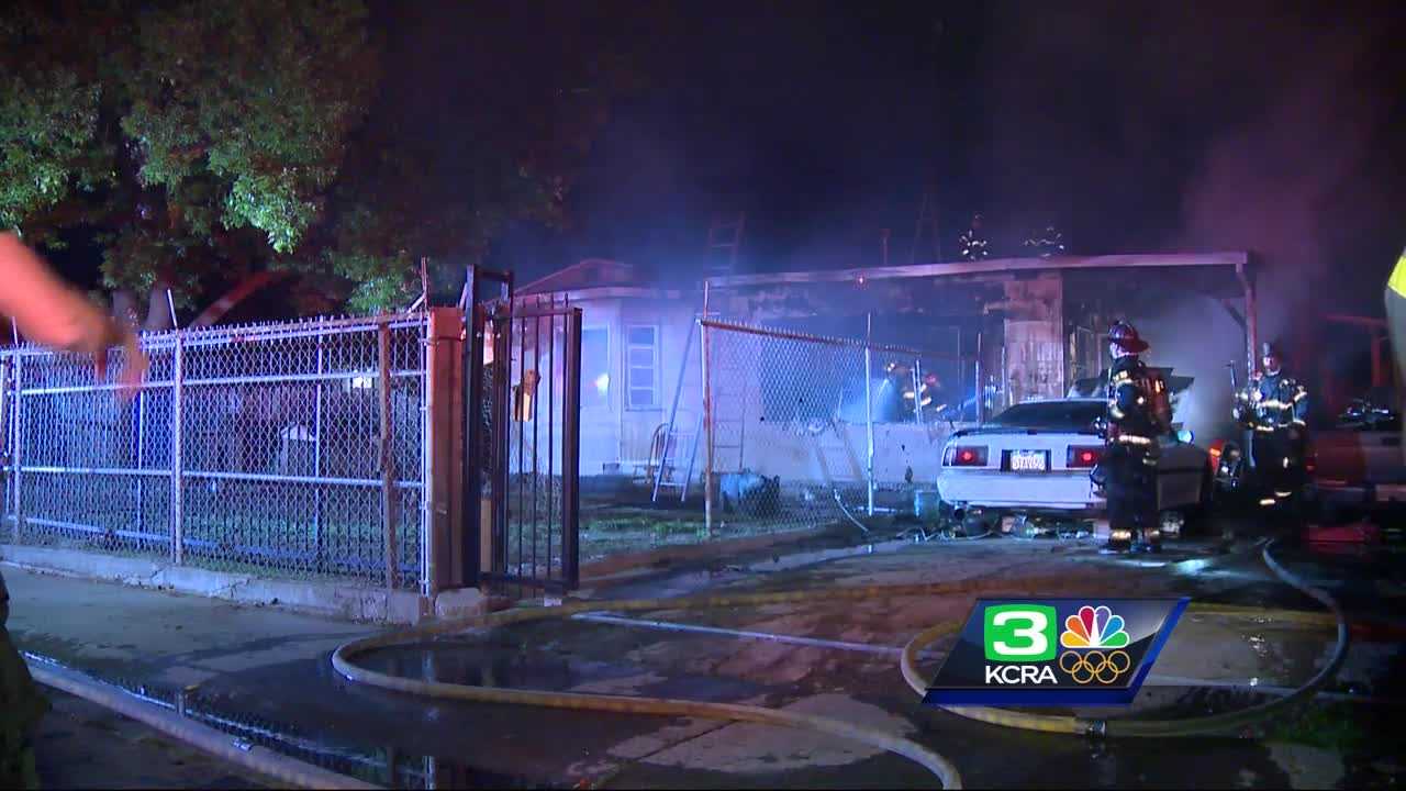 Crews have trouble battling fire at Sacramento pot grow house