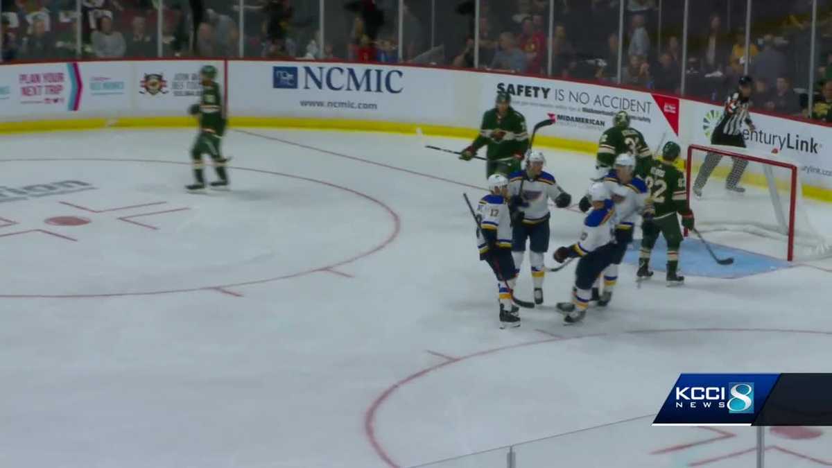 Blues beat Wild in Des Moines' first NHL game
