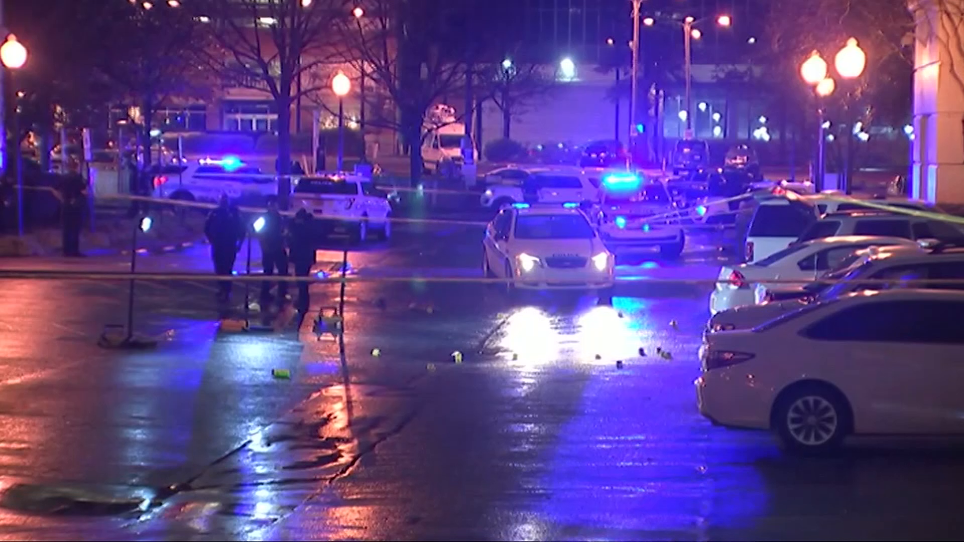 Homicide suspect shot, killed outside police headquarters