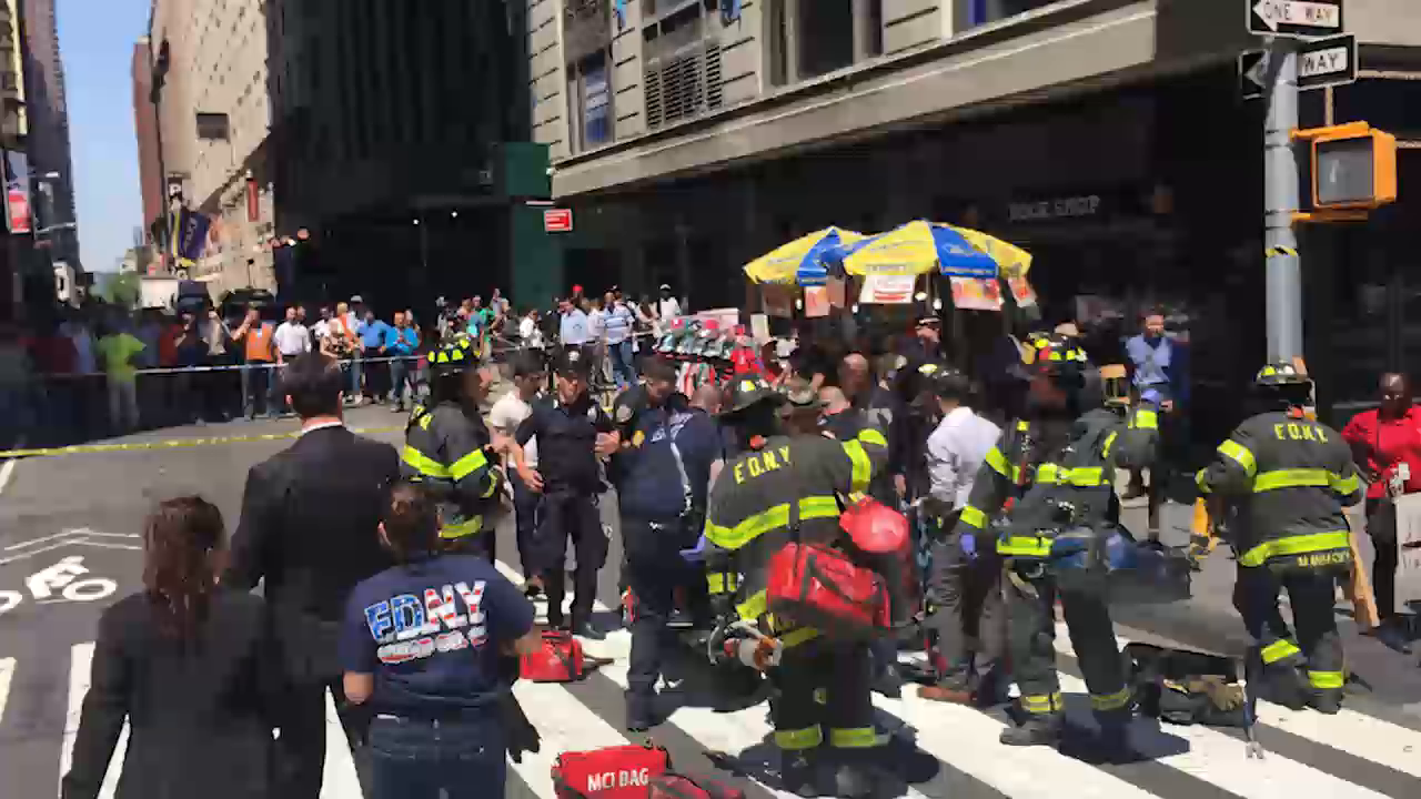 1 killed, several injured after car plows into people in Times Square