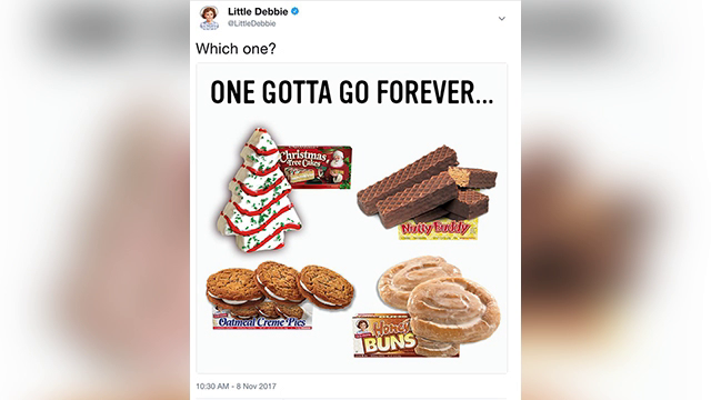 Which Little Debbie snack 'gotta go'?