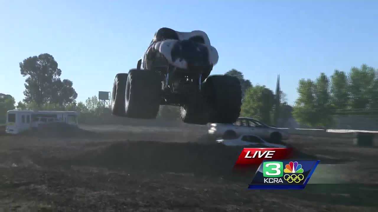 KCRA’s Brian Hickey drives a monster truck