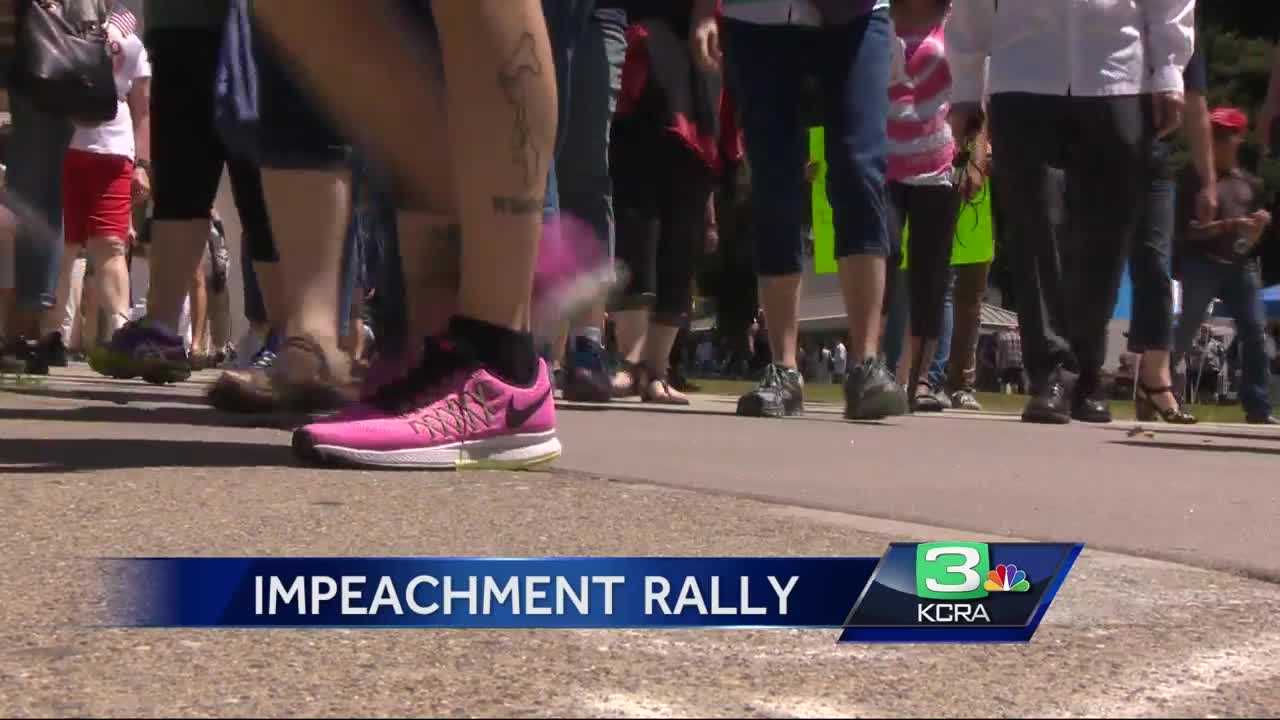 Hundreds call for Trump's impeachment during Sacramento rally