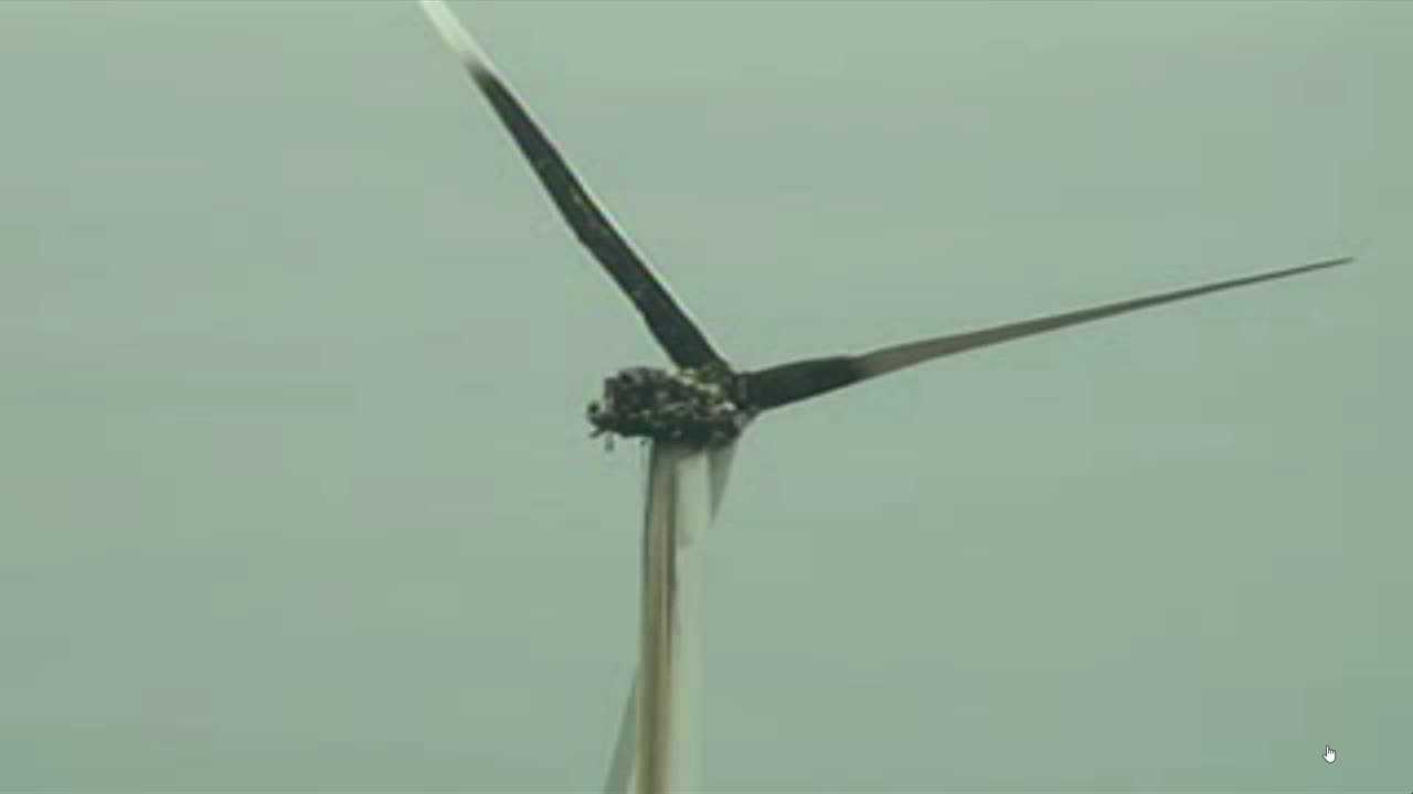 Wind turbine catches fire near Woodward