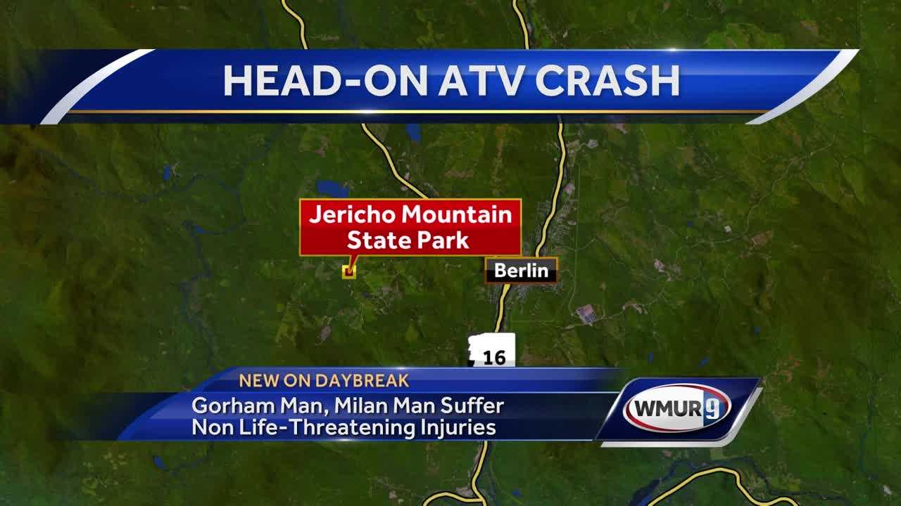 2 injured in headon ATV crash in Jericho Mountain State Park New