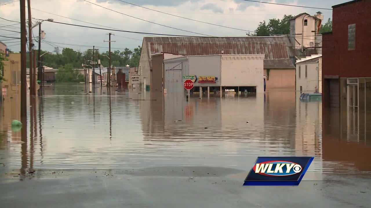 Salem, Indiana under water after rain causes flooding Louisville news