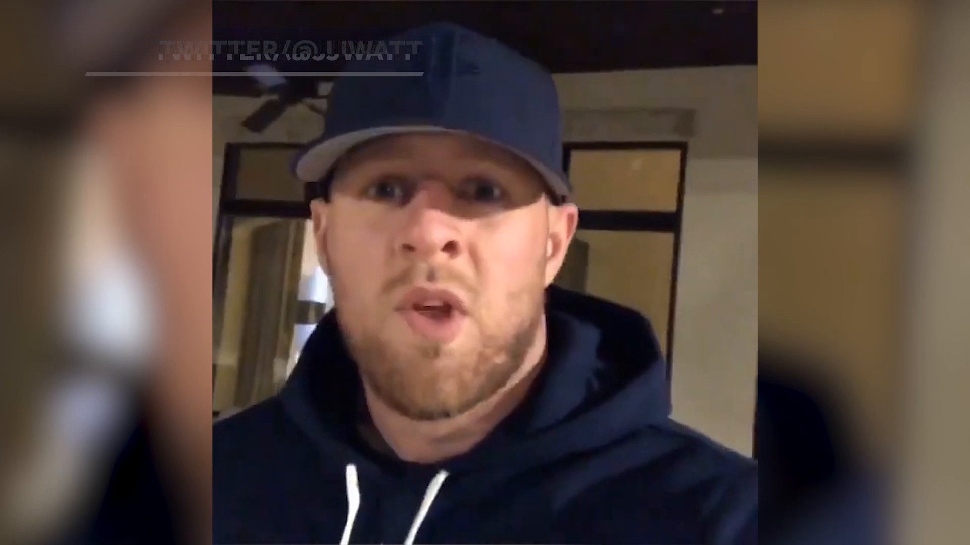 NFL star J.J. Watt can't get enough of the snow in Houston