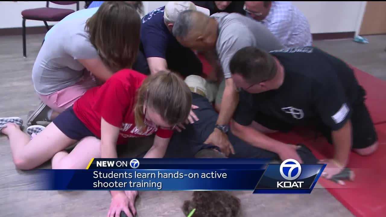 Students learn hands-on active shooter training