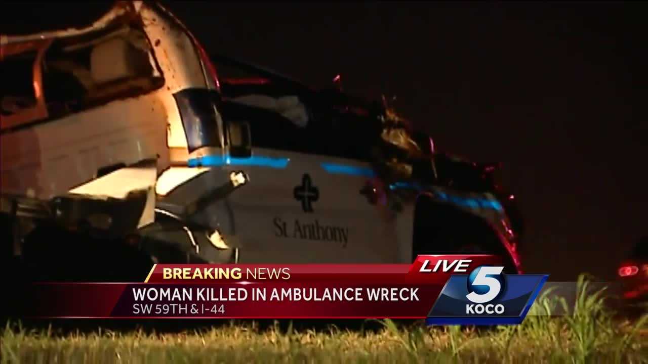 Patient dies after ambulance crashes in southwest OKC