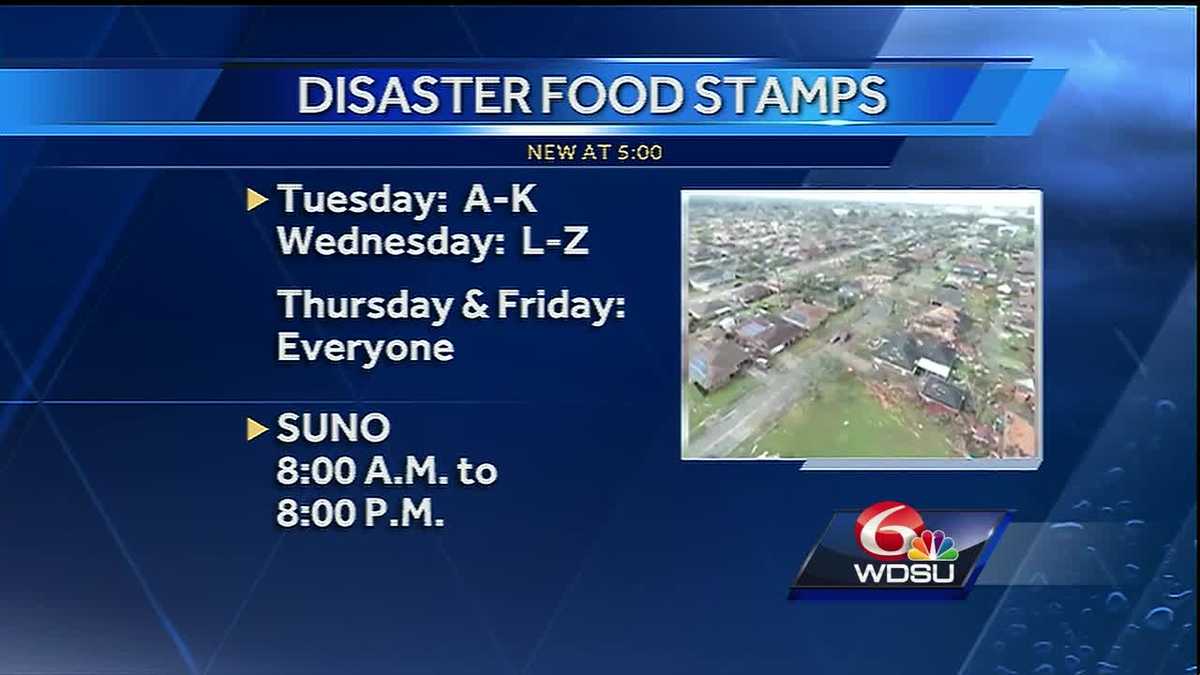Here's information about disaster food stamps for New Orleans East